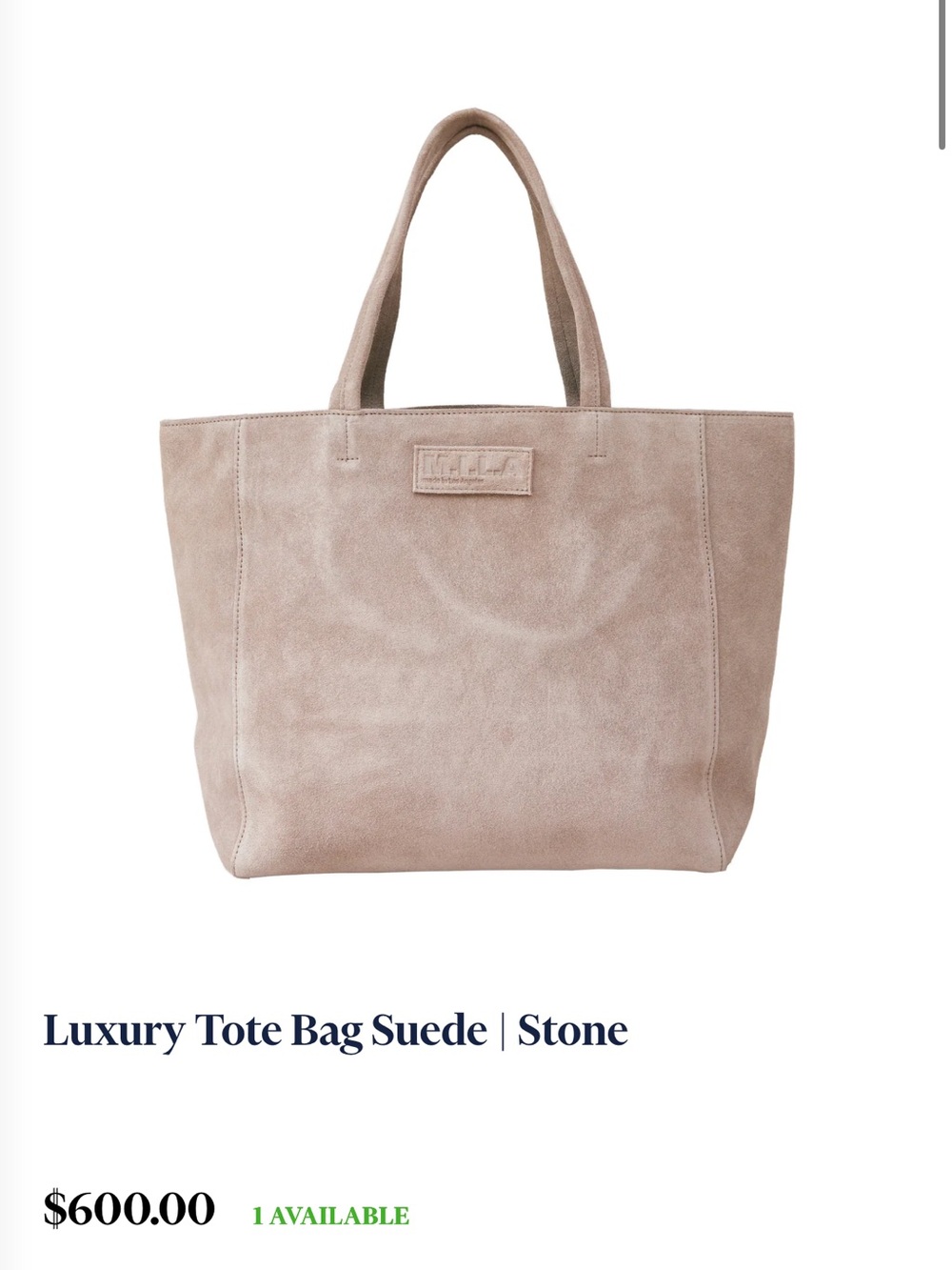 M.I.L.A tote bag 100% suede leather